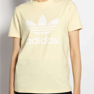 SOLD Pale yellow adidas t-shirt
